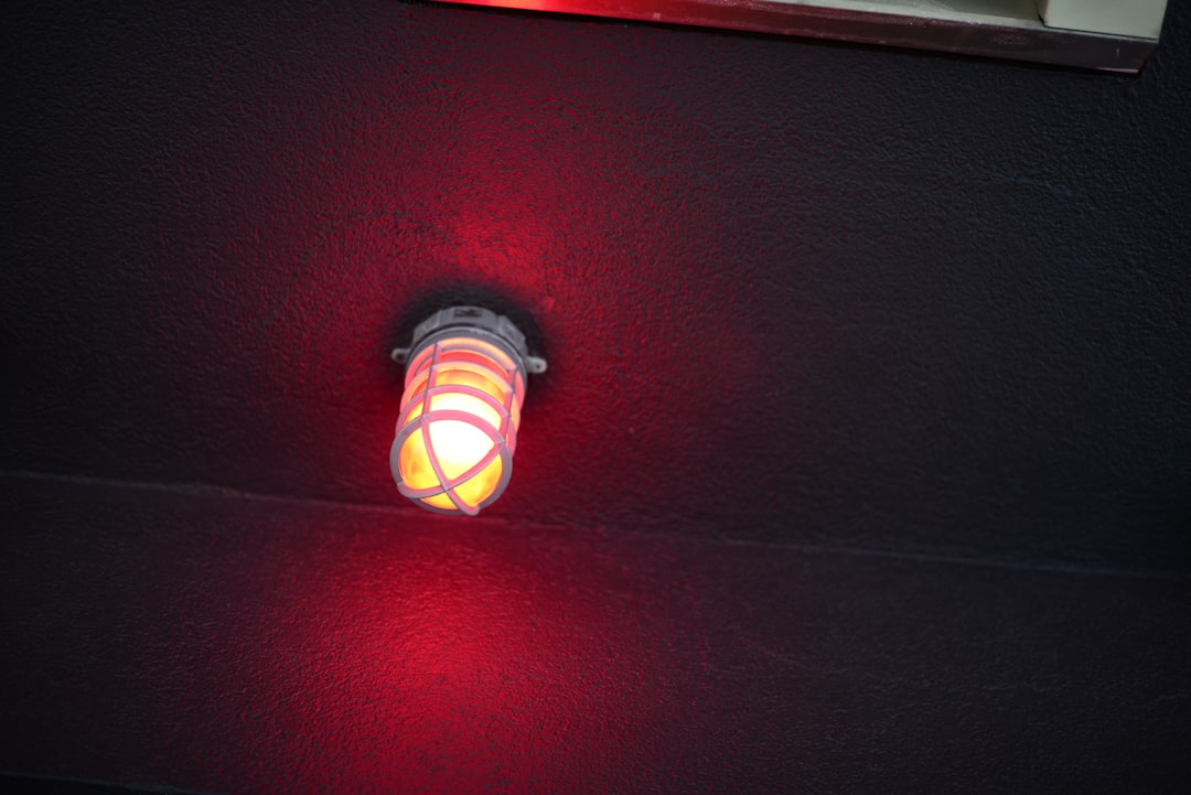 Photo colored glass plug in sconce